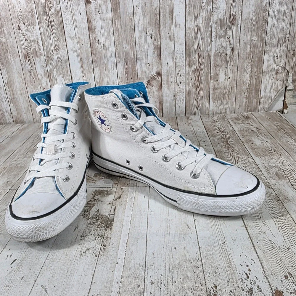 Converse Chuck Taylor All Star High Top White Blue 136625C Mens 9 Womens 11